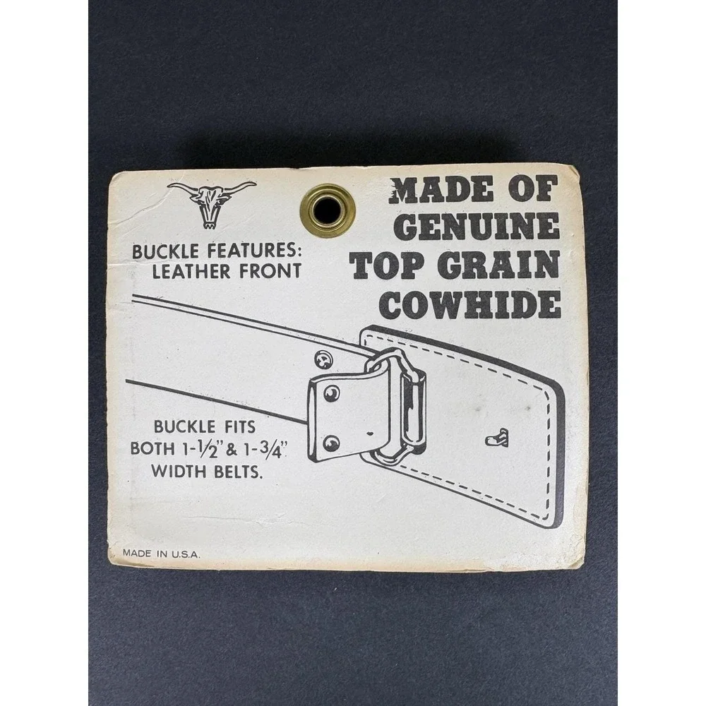 Vintage Kennedy Space Center Space Shuttle Leather Belt Buckle NOS Made USA
